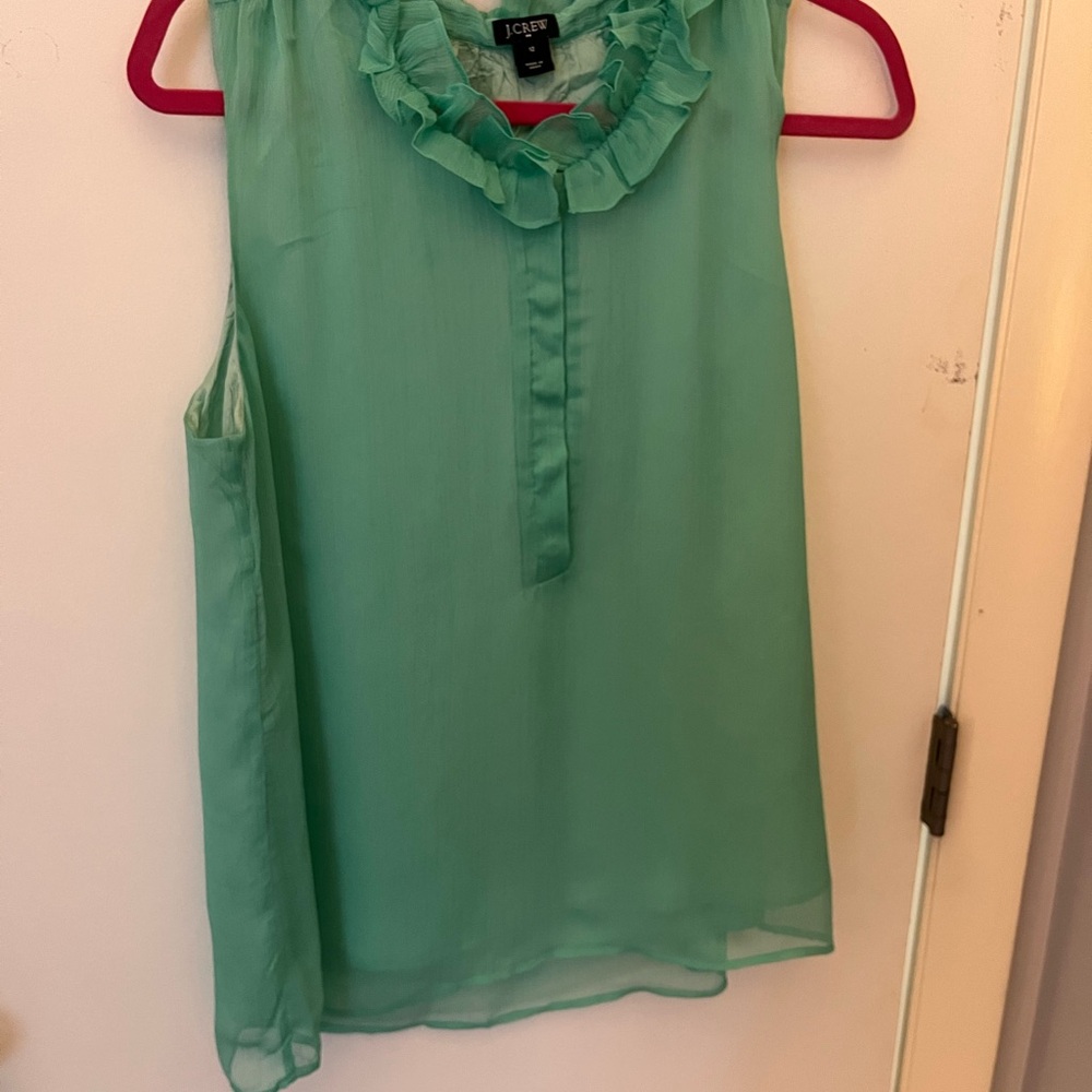 J. Crew Women's Turquoise Sleeveless Top